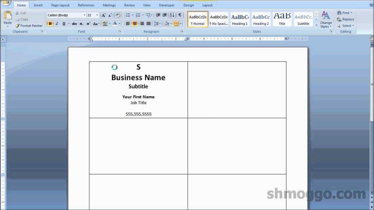 Printing Business Cards In Word | Video Tutorial With Regard To Credit Card Size Template For Word