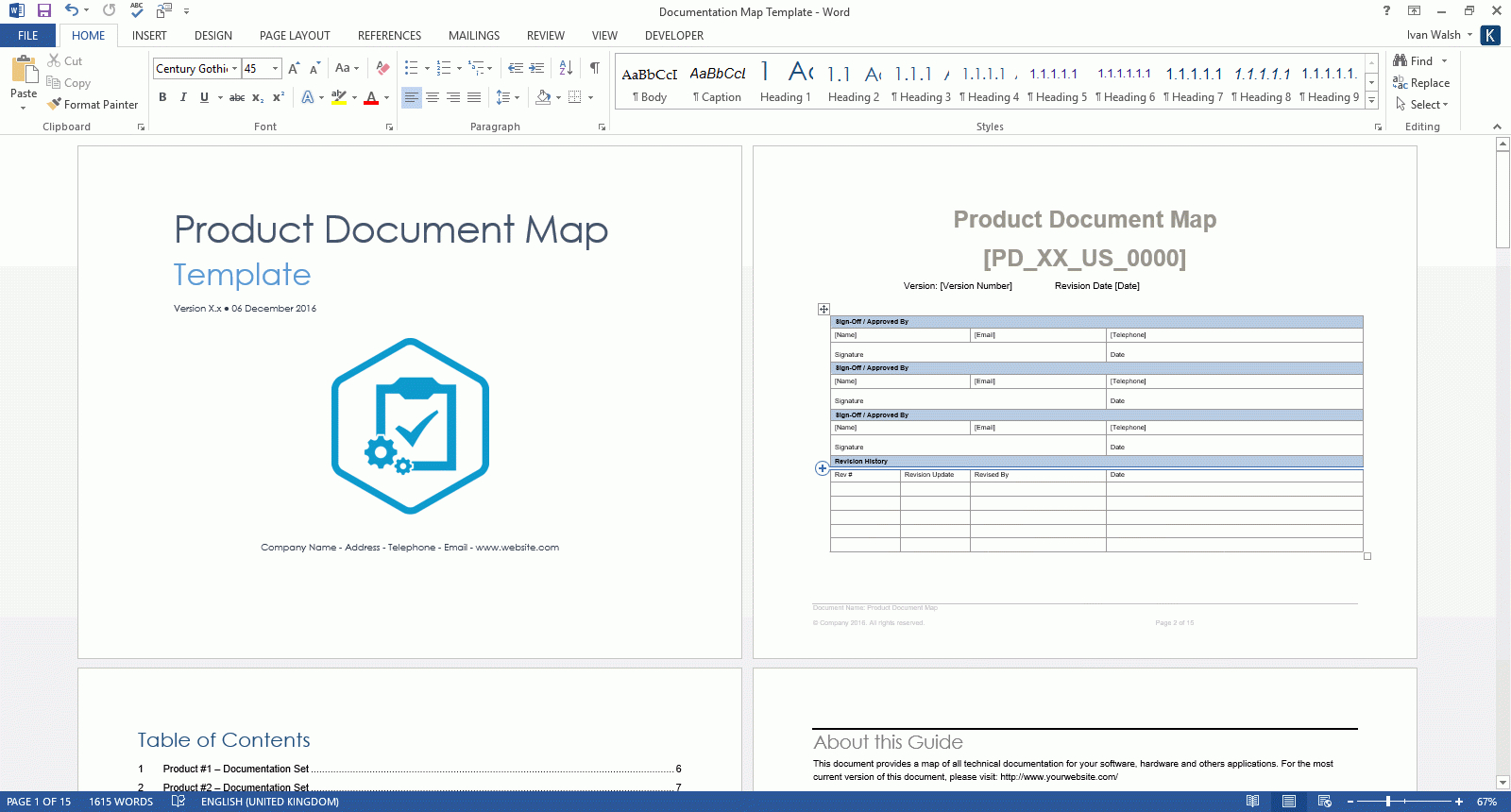 Product Document Map Template (Ms Word) – Templates, Forms Throughout Google Word Document Templates