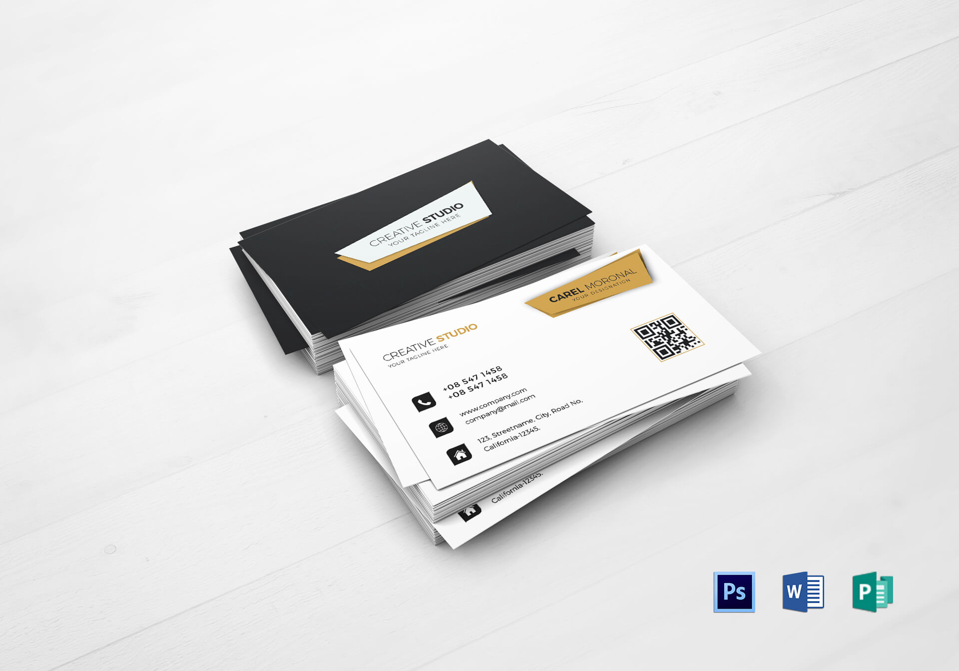 Professional Business Card Template Intended For Company Business Cards Templates