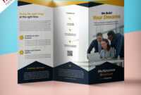 Professional Corporate Tri-Fold Brochure Free Psd Template with Brochure Psd Template 3 Fold