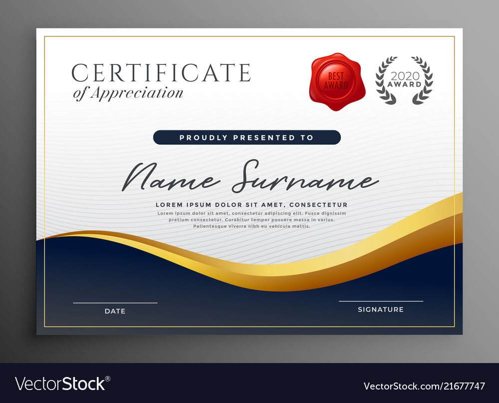 Professional Diploma Certificate Template Design With Professional Award Certificate Template