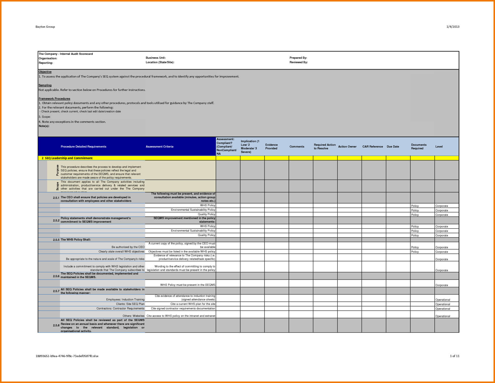 Professional Internal Audit Report Template Example With For Iso 9001 Internal Audit Report Template