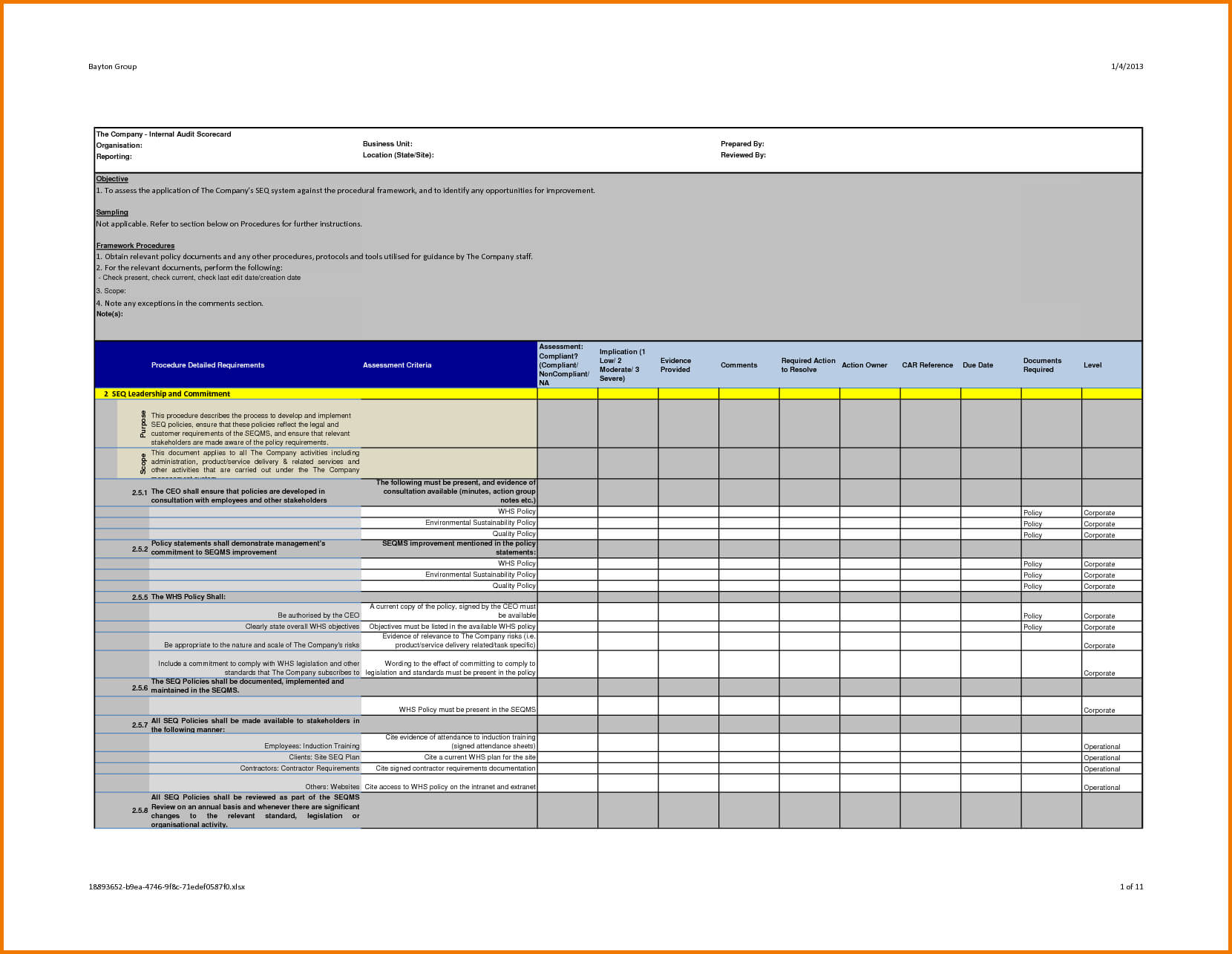 Professional Internal Audit Report Template Example With Within It Audit Report Template Word