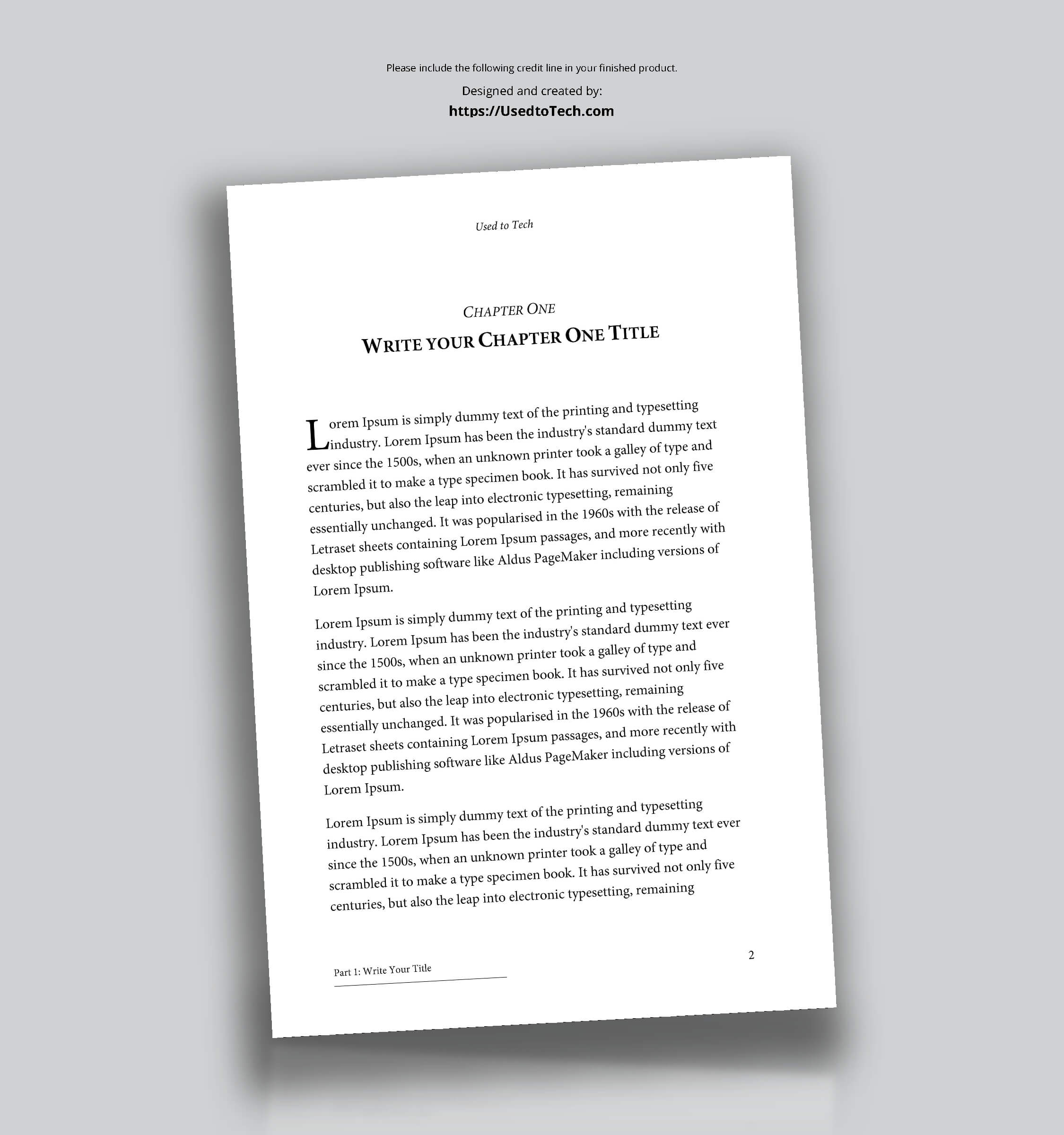 Professional Looking Book Template For Word, Free – Used To Tech Inside 6X9 Book Template For Word