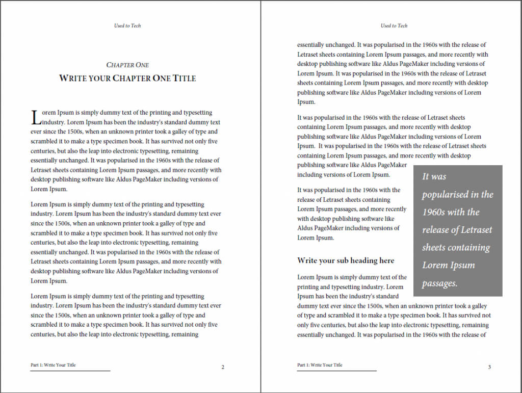 Professional Looking Book Template For Word, Free – Used To Tech Intended For How To Create A Book Template In Word