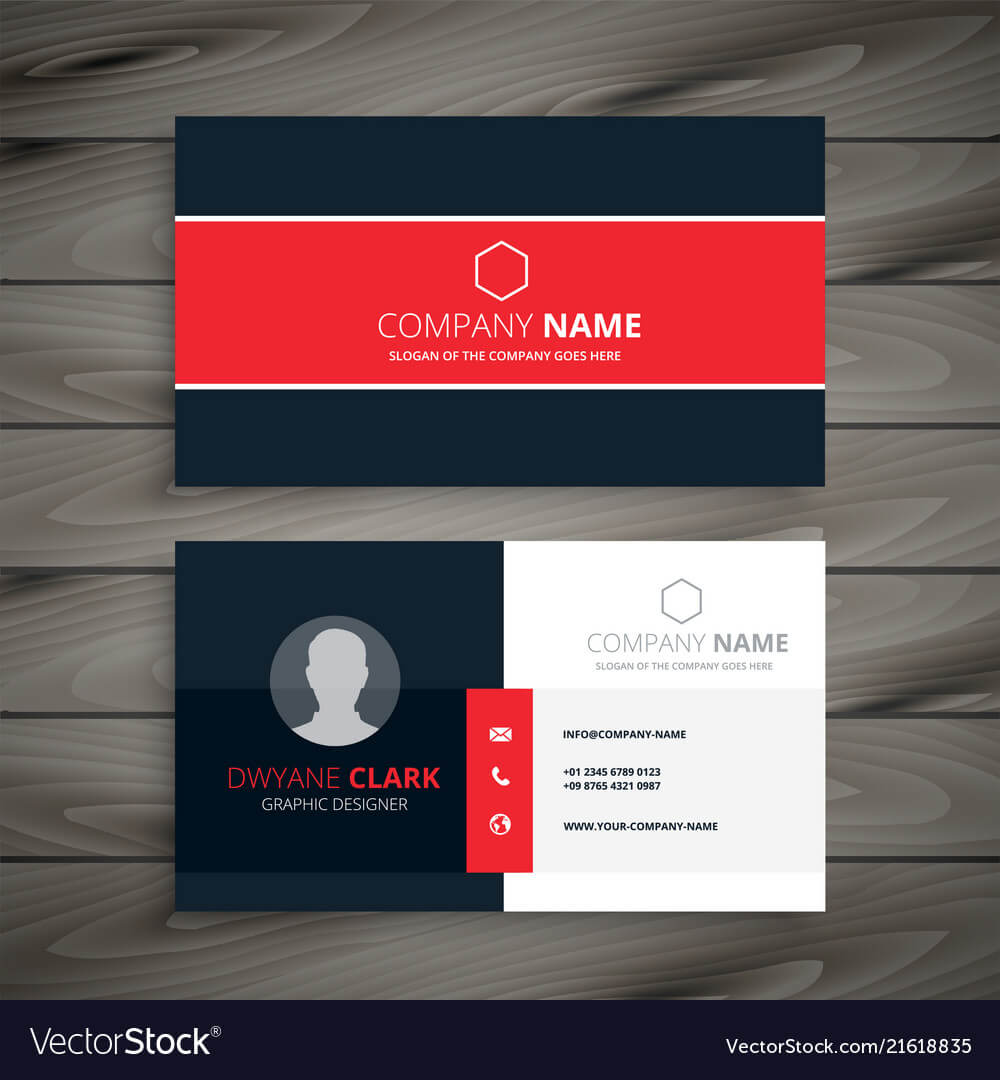 Professional Red Business Card Template Intended For Professional Name Card Template