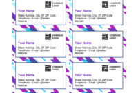 Purple Graphic Business Cards within Ms Word Business Card Template