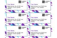 Purple Graphic Business Cards within Ms Word Business Card Template