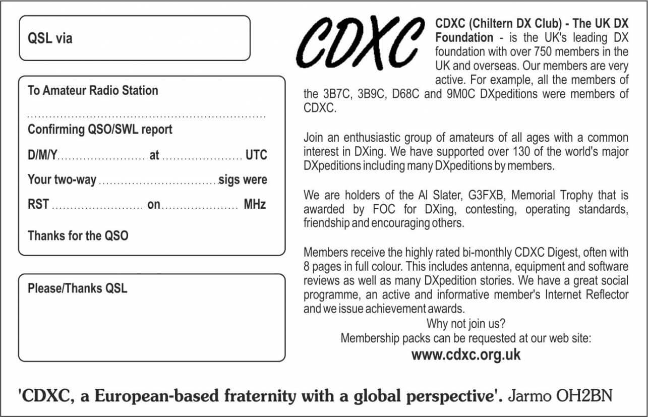 Qsl Card Template 650*418 – Cdxc The Uk Dx Foundation Qsl Pertaining To Qsl Card Template