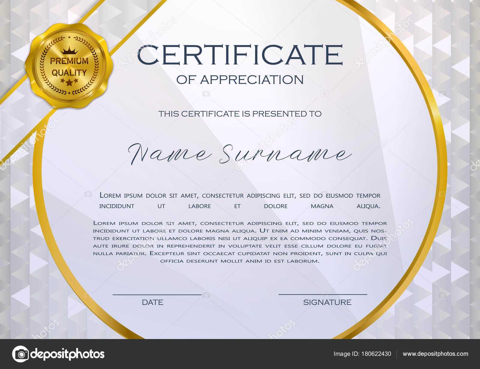 Qualification Certificate Appreciation Design Elegant Luxury Pertaining To Qualification Certificate Template