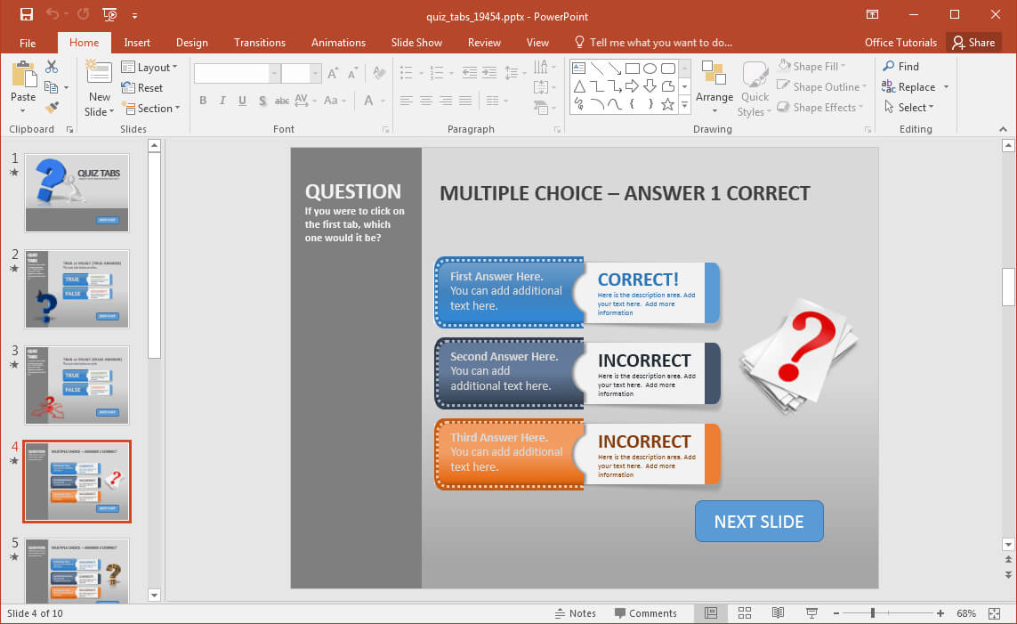 Quiz Powerpoint Template Free With Score Download Ppt Bee Pertaining To Powerpoint Quiz Template Free Download