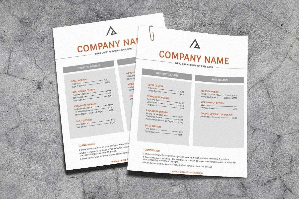 Rate Card Template 650*433 – Rate Card Template Rate Card With Regard To Rate Card Template Word