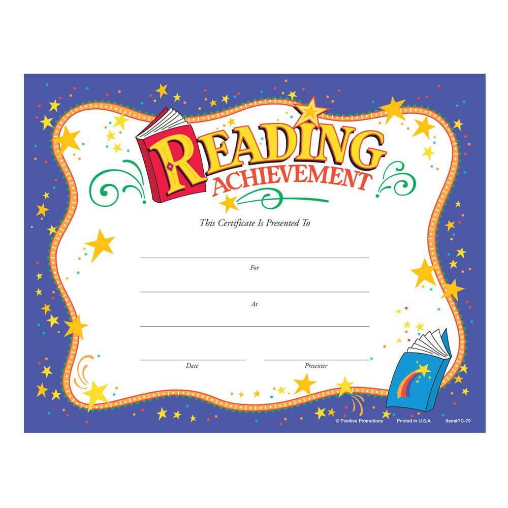 Reading Achievement Award Purple Gold Foil Stamped Certificates Throughout Promotion Certificate Template