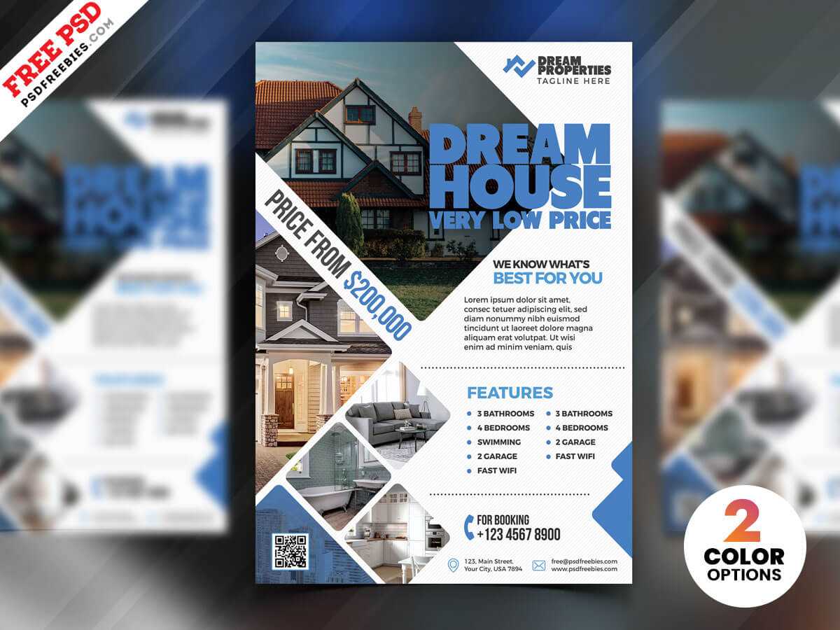 Real Estate Flyer Design Psd | Psdfreebies In Real Estate Brochure Templates Psd Free Download