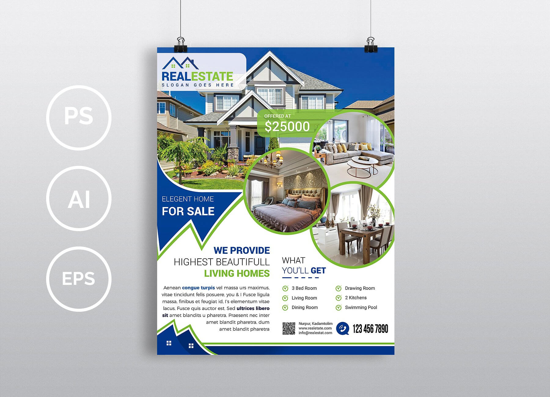 Real Estate – Psd Photoshop Flyer Template – Free Psd Flyer Throughout Real Estate Brochure Templates Psd Free Download