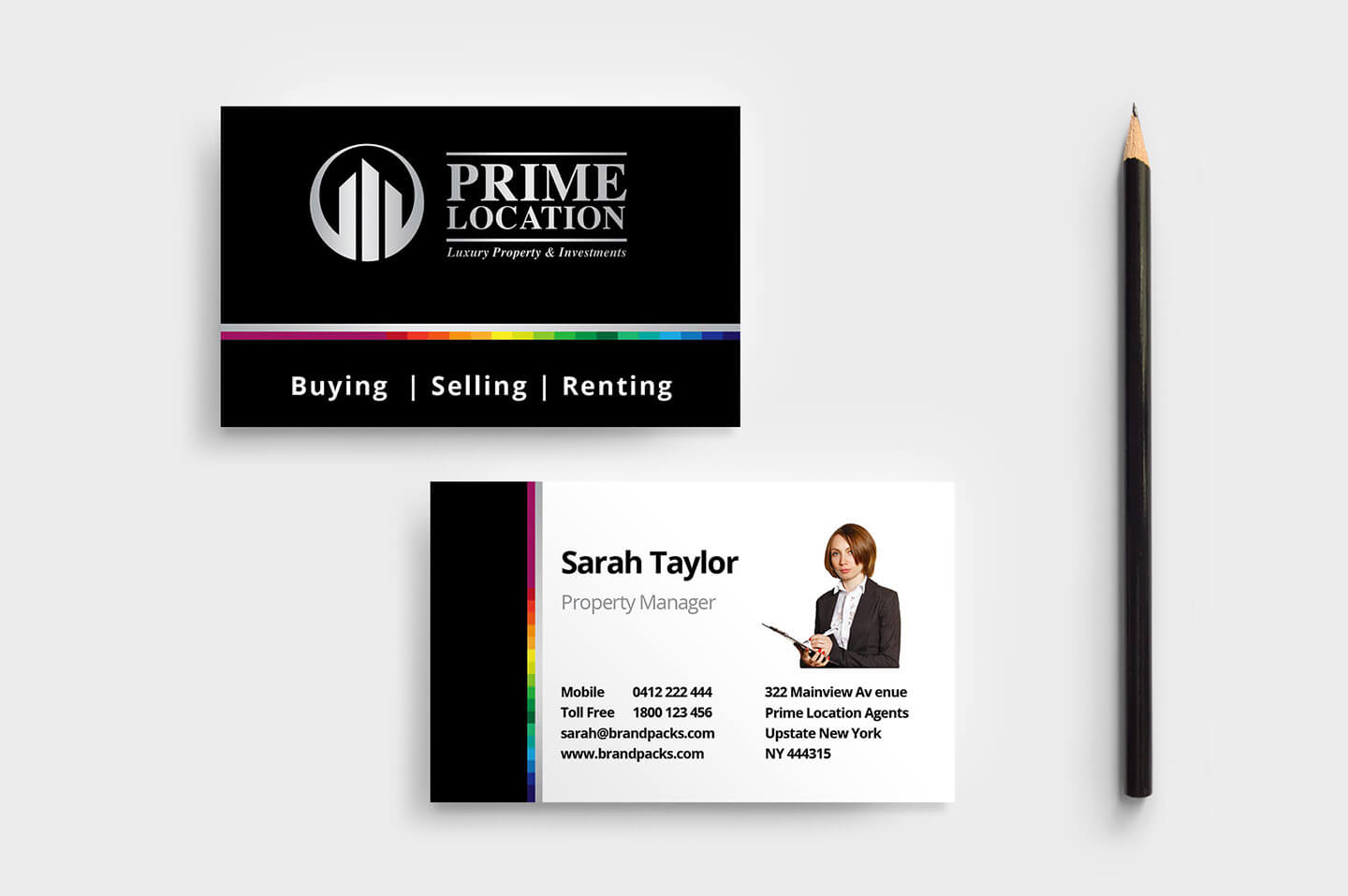 Realtor Business Card Template In Psd, Ai & Vector – Brandpacks For Real Estate Agent Business Card Template