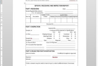 Receiving Inspection Report Iso Template | Qp1210-3 inside Part Inspection Report Template