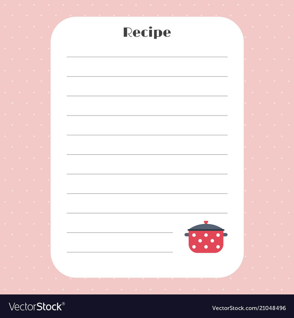 Recipe Card Template For Restaurant Cafe Bakery With Restaurant Recipe Card Template