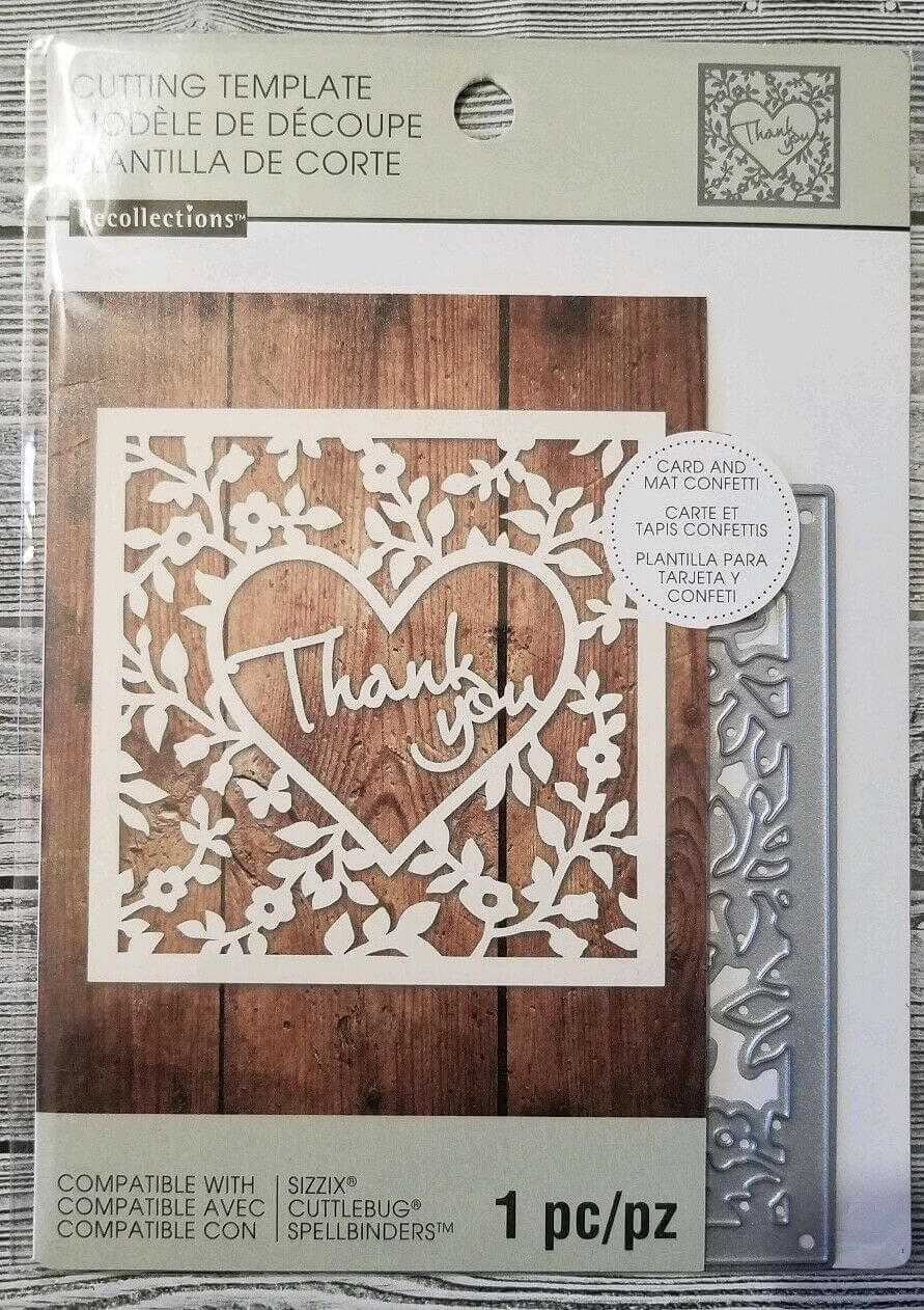 Recollections Cutting Dies Template 542692 Thank You Card Confetti(1 Die)  New Pertaining To Recollections Card Template