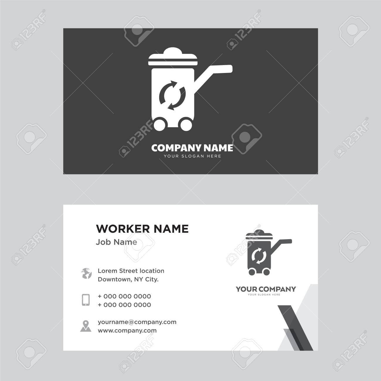 Recycle Bin Business Card Design Template, Visiting For Your.. Intended For Bin Card Template