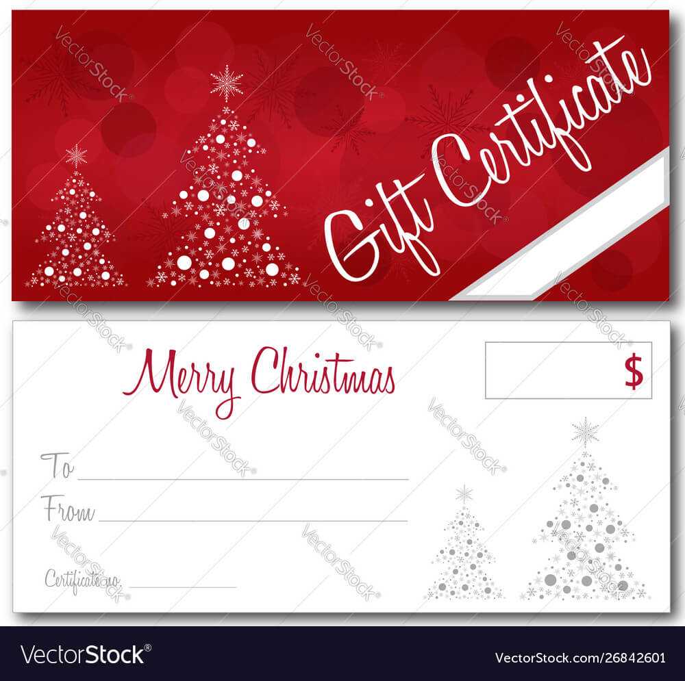 Red Christmas Gift Certificate Pertaining To Merry Christmas Gift Certificate Templates