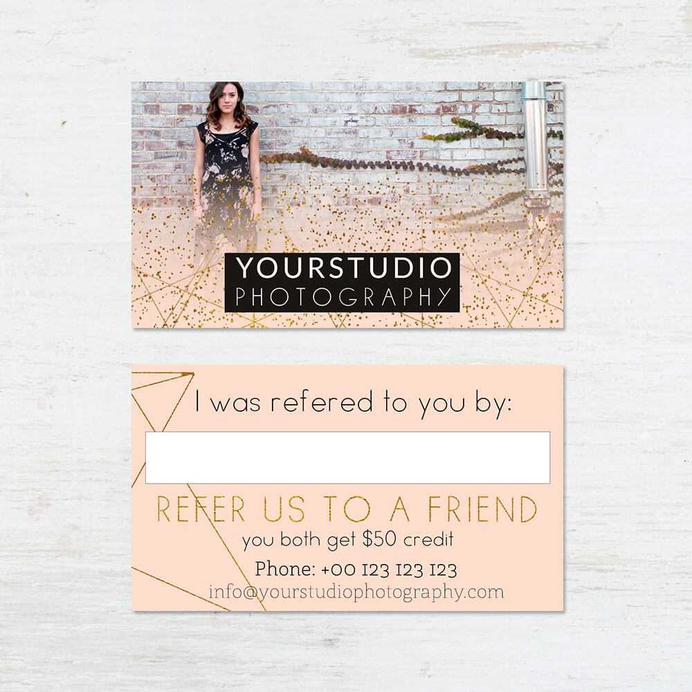 Referral Card Template | Pastel Greetings Pertaining To Referral Card Template