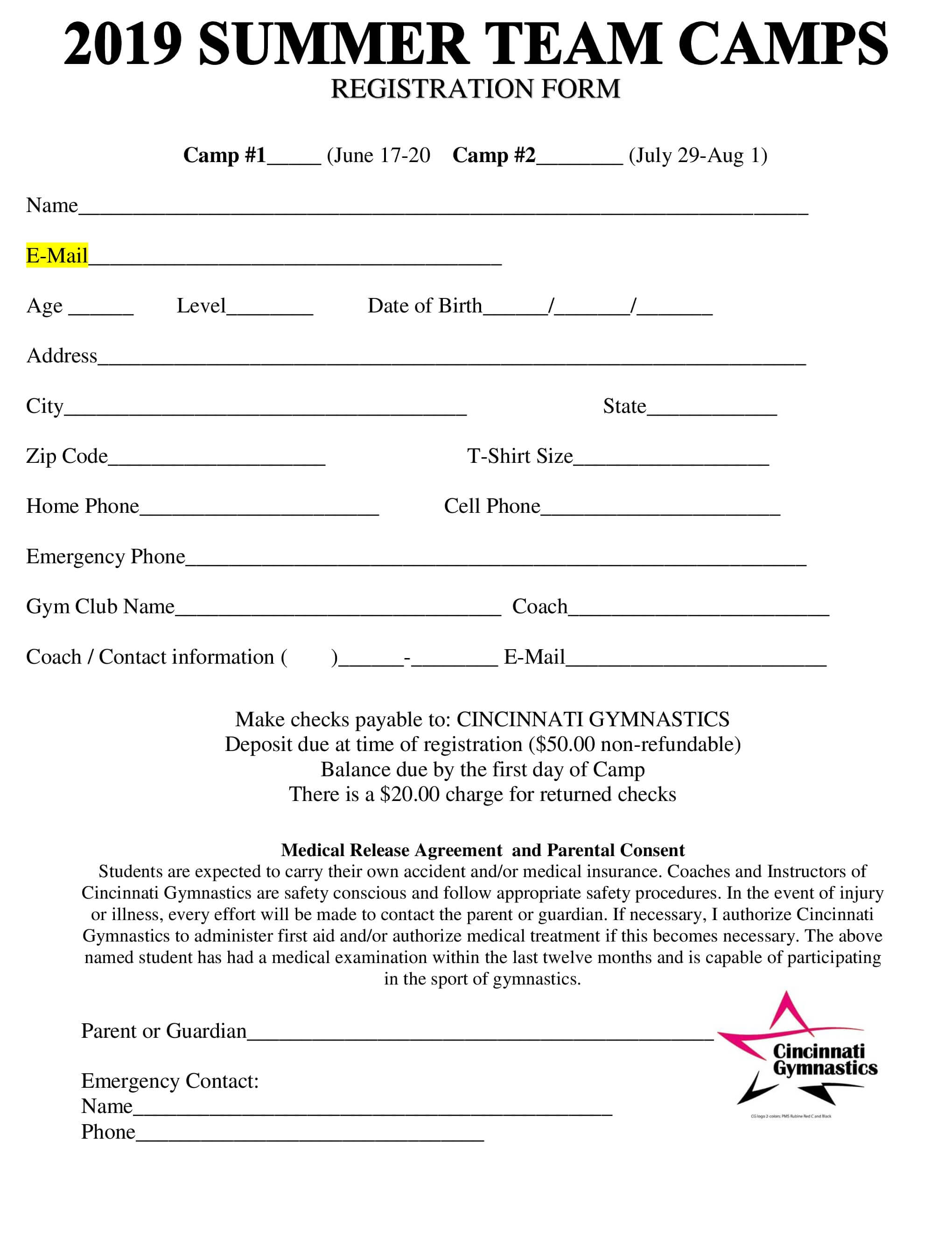 Registration Form Sample Html Uif Forms Online School Doc For Camp Registration Form Template Word