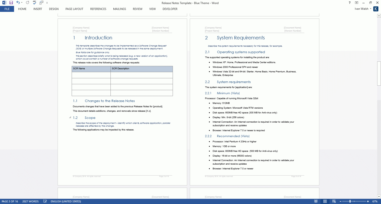 Release Notes Templates Regarding Software Release Notes Template Word