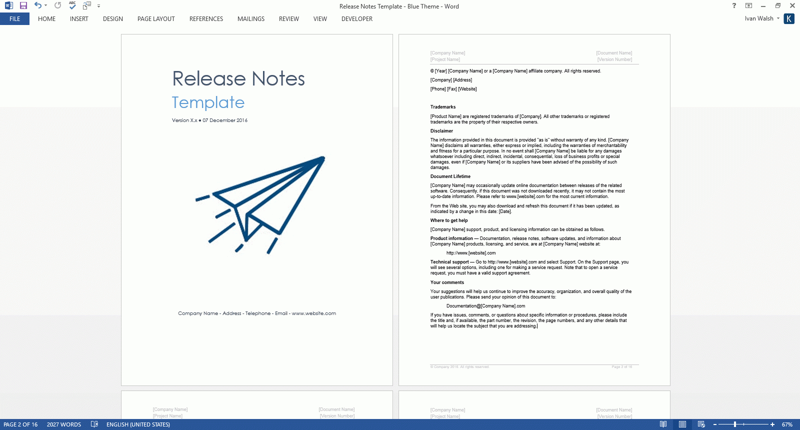 Release Notes Templates Regarding Software Release Notes Template Word