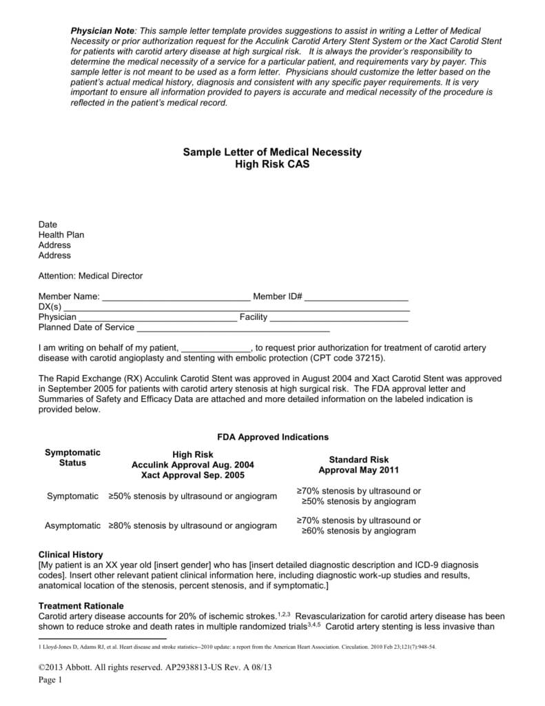 Request Prior Approval Of Carotid Stenting Inside Carotid Ultrasound Report Template