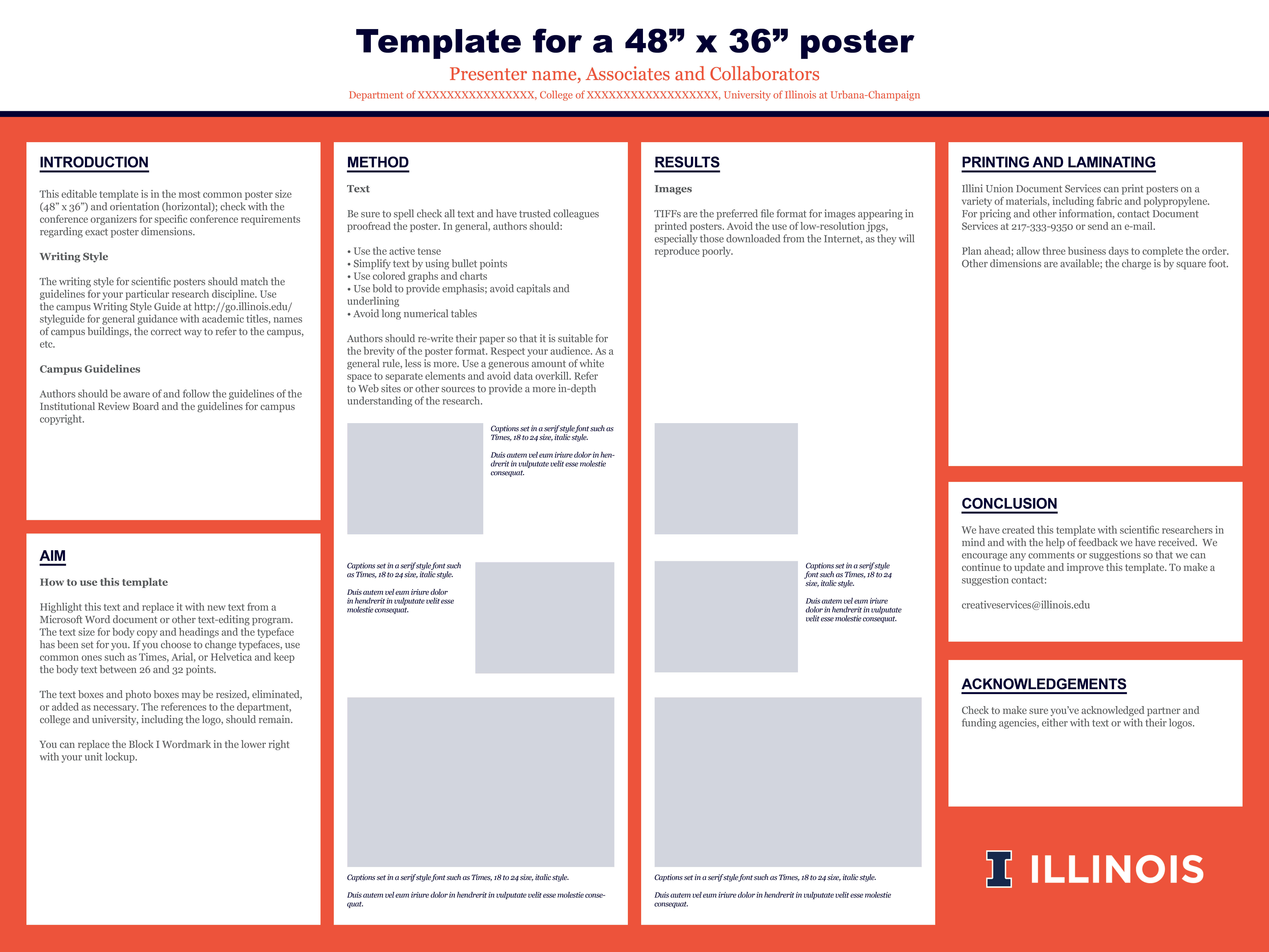 Research Poster | Campus Templates | Public Affairs | Illinois With Powerpoint Presentation Template Size