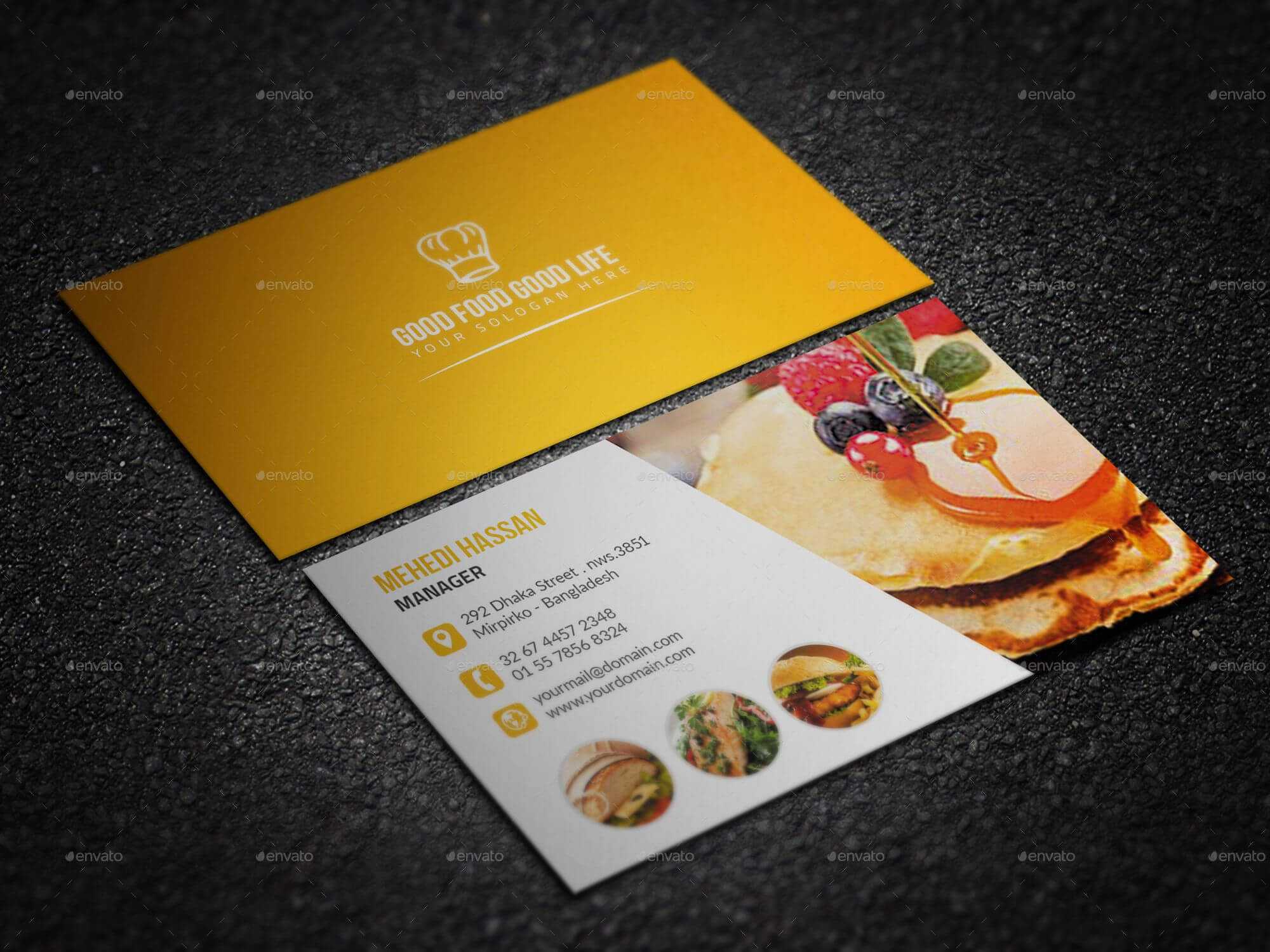 Restaurant Business Card Examples Bundle Letters Visiting With Restaurant Business Cards Templates Free