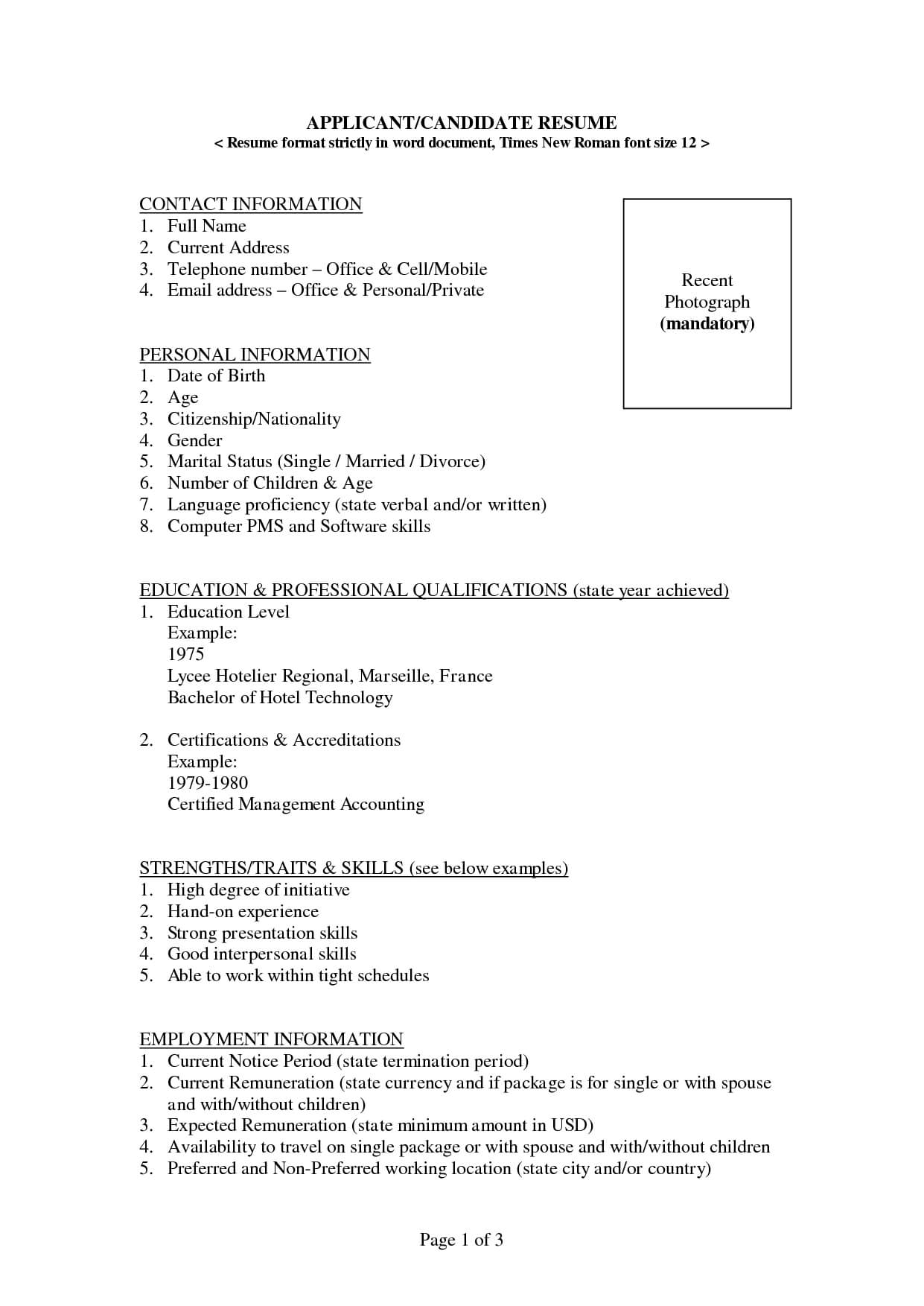 Resume Format Download In Ms Word Microsoft Word Resume With Regard To Simple Resume Template Microsoft Word