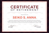 Retirement Certificate Template in Retirement Certificate Template
