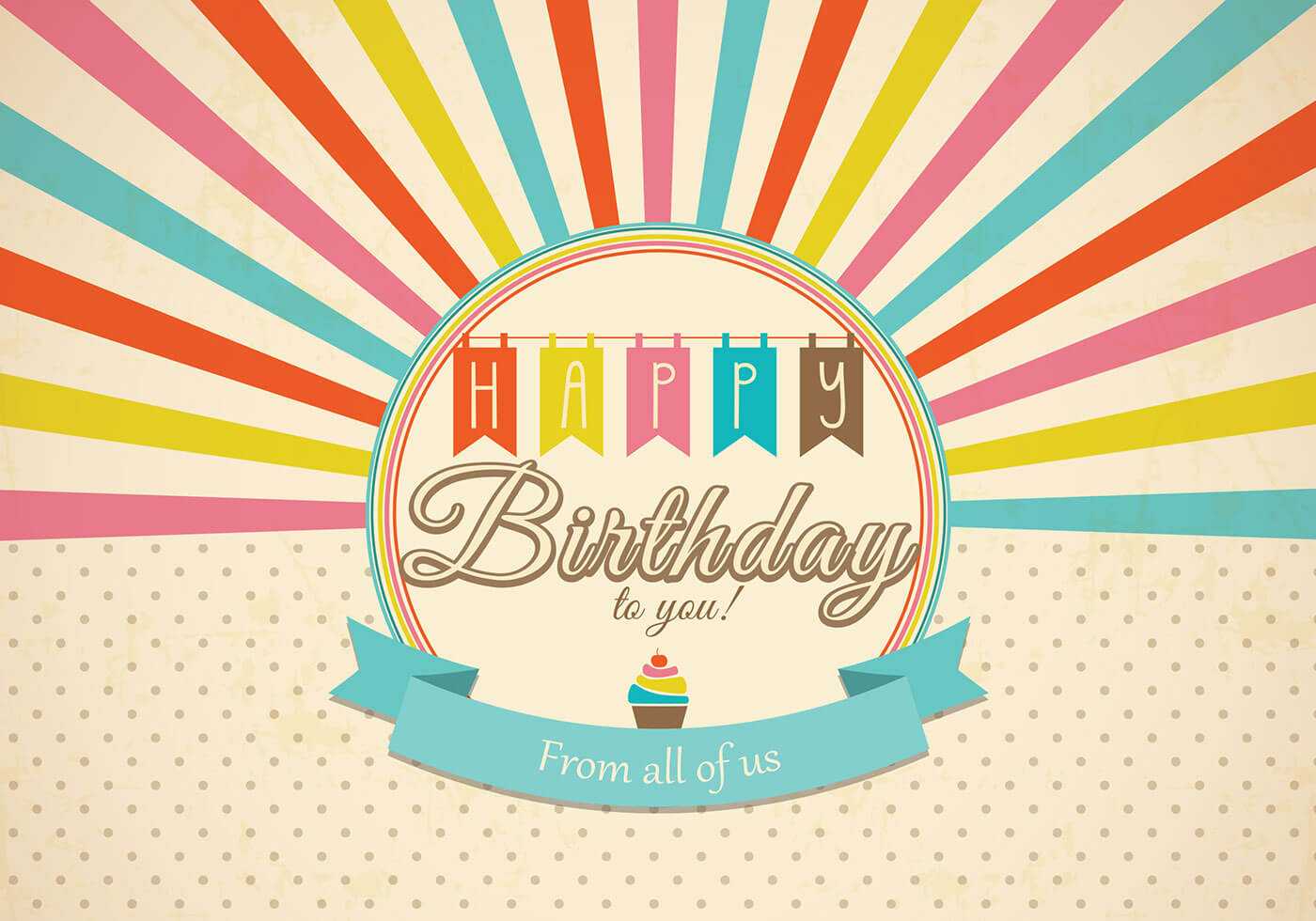 Retro Happy Birthday Card Psd – Free Photoshop Brushes At Pertaining To Photoshop Birthday Card Template Free