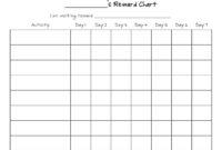 Reward Chart Templates - Word Excel Fomats throughout Reward Chart Template Word