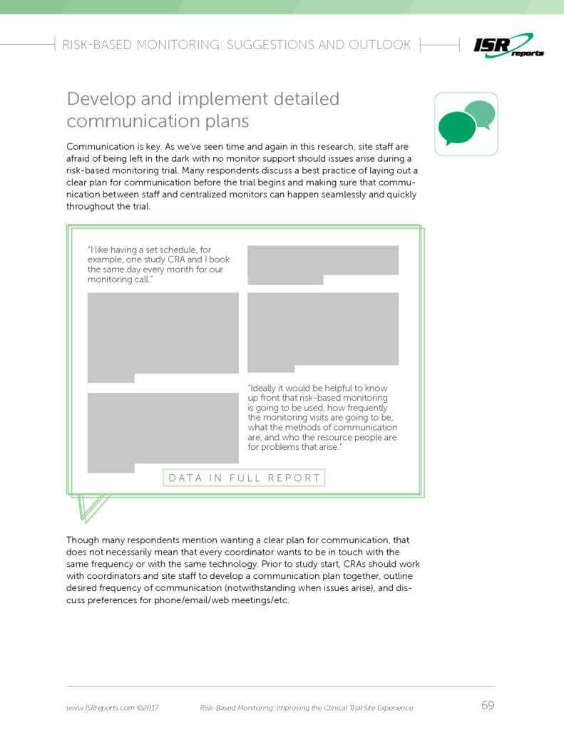 Risk Based Monitoring: Improving The Clinical Trial Site Experience Intended For Monitoring Report Template Clinical Trials