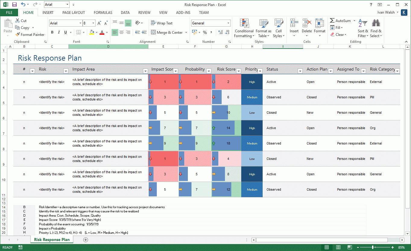 Risk Management Plan Templates Intended For Risk Mitigation Report Template