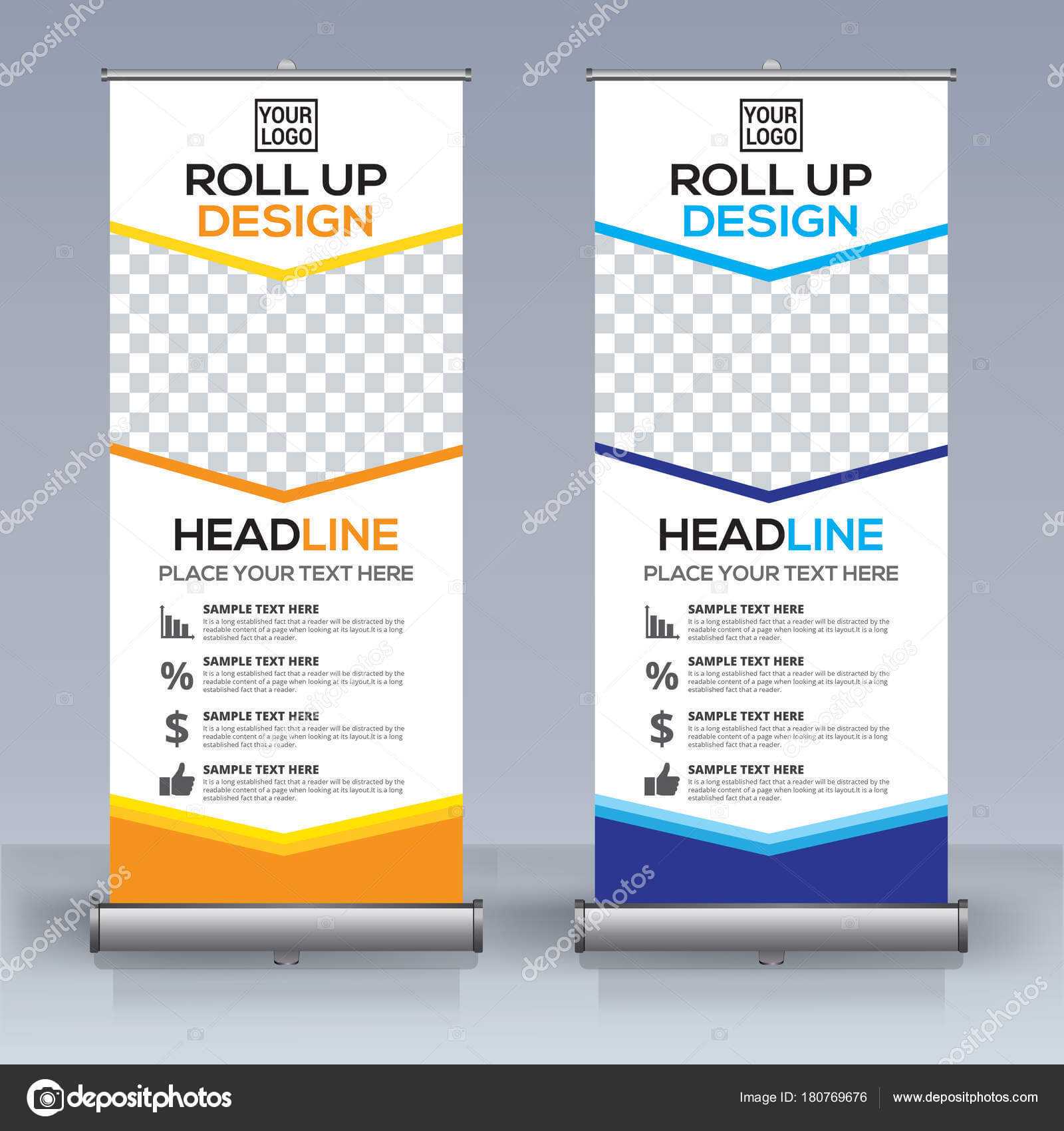 Roll Banner Design Template Vertical Abstract Background In Retractable Banner Design Templates