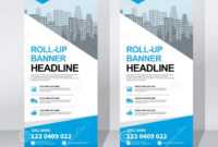 Roll Up Banner Design Template, Vertical, Abstract inside Retractable Banner Design Templates