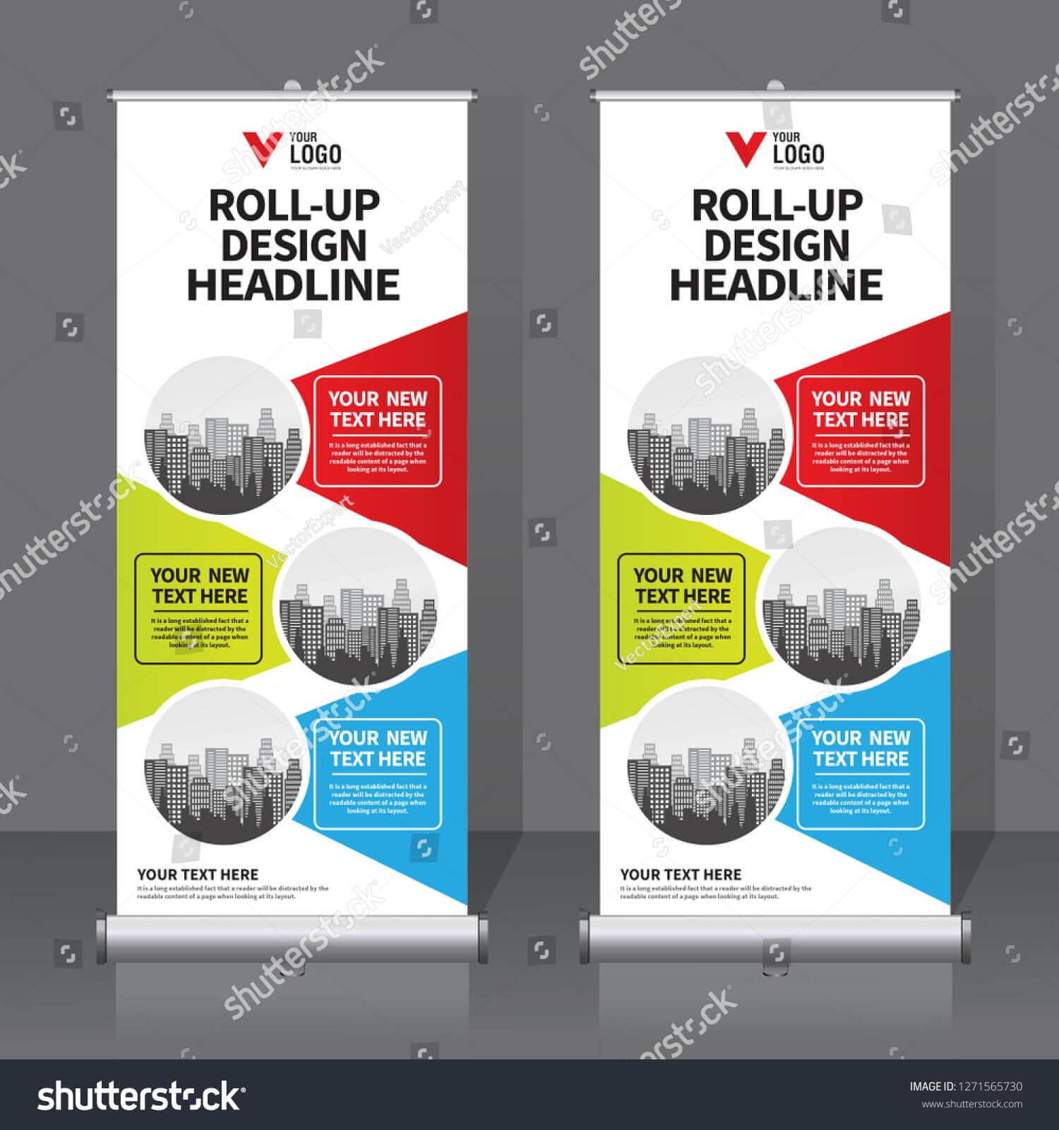 Roll Up Banner Design Template, Vertical, Abstract Throughout Retractable Banner Design Templates