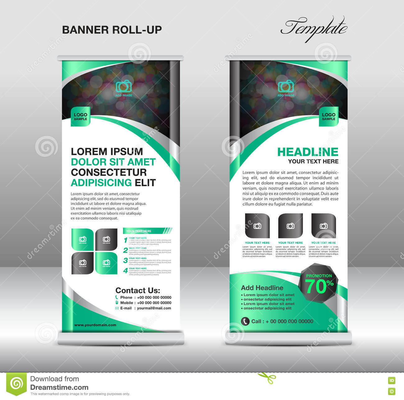 Roll Up Banner Stand Template, Stand Design,banner Template With Banner Stand Design Templates