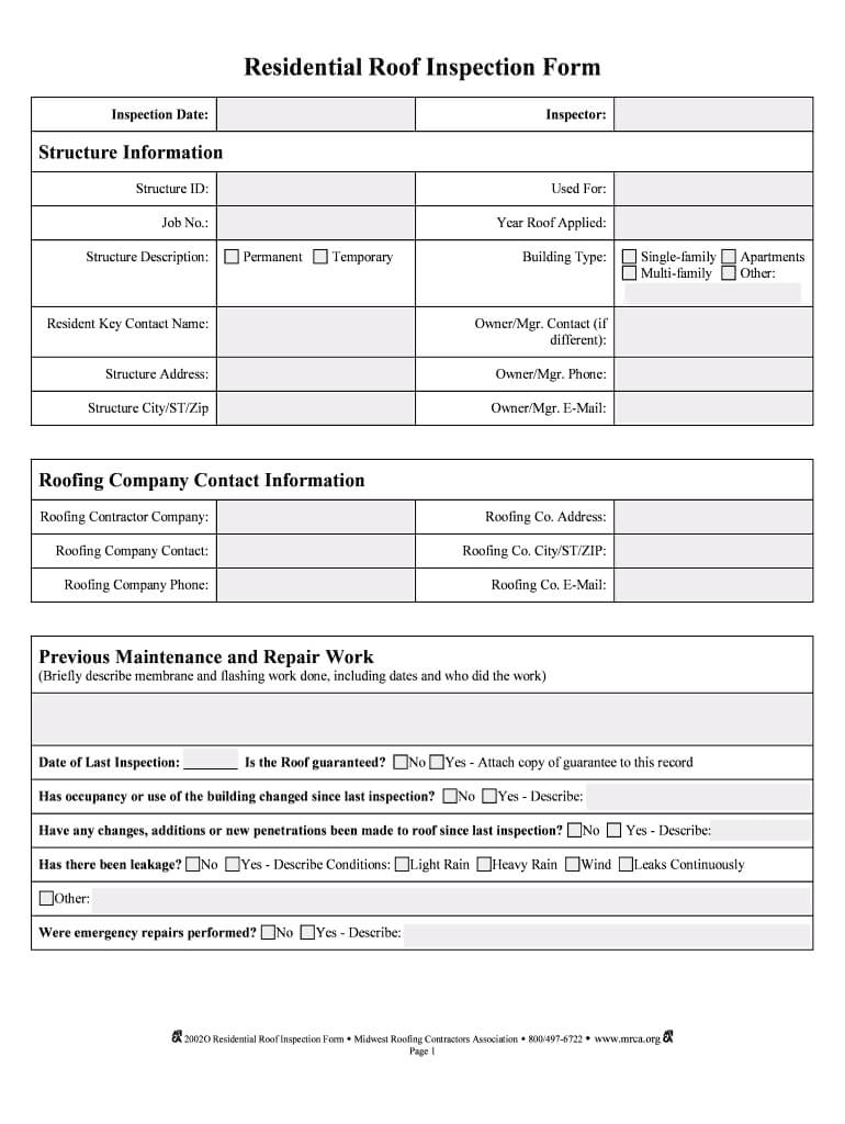 Roof Inspection Form - Fill Online, Printable, Fillable Throughout Roof Inspection Report Template