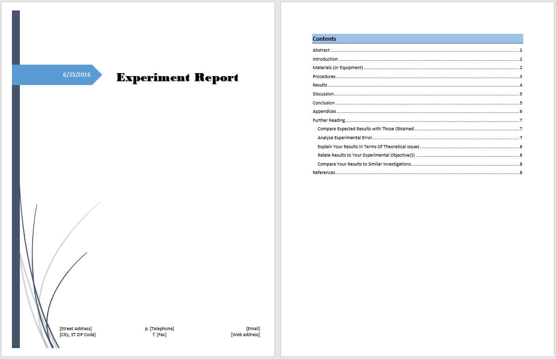 Rtf] Word Template Report Regarding Word Document Report Templates