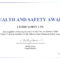 Safety Recognition Certificate Template - Atlantaauctionco for Safety Recognition Certificate Template