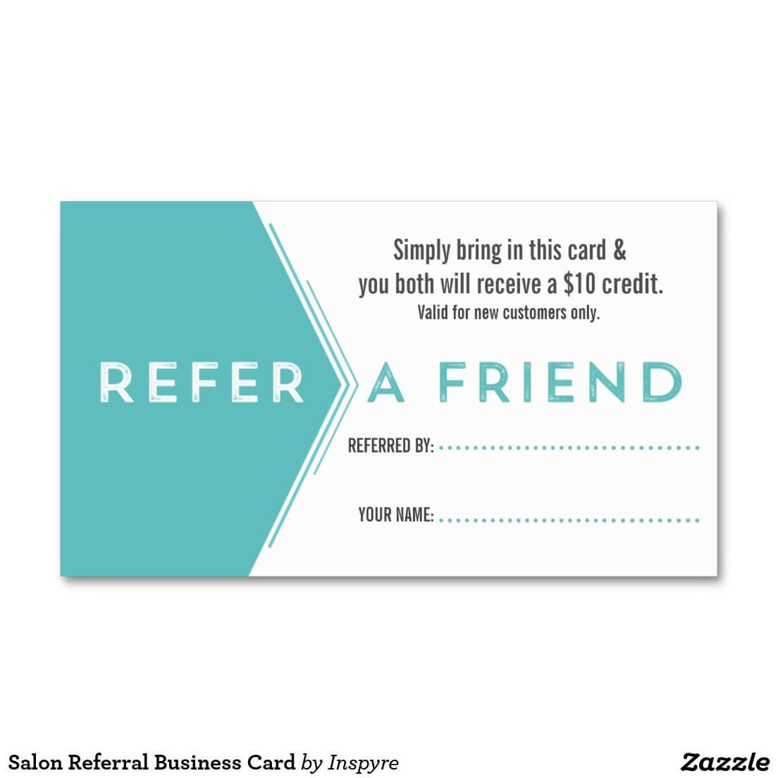 Salon Referral Business Card | Zazzle | Referral Cards Throughout Referral Card Template Free