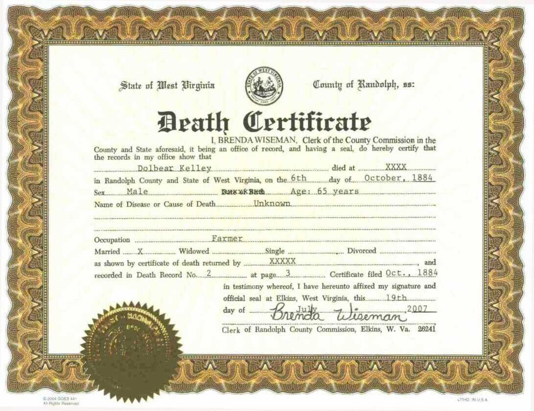 Birth Certificate California Template