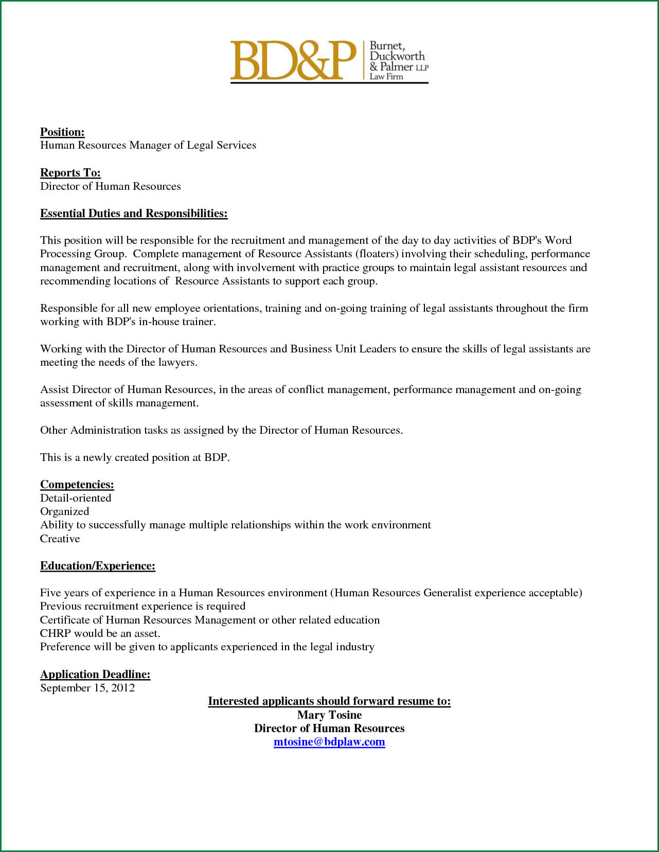 Sample Job Posting – Yupar.magdalene Project For Internal Job Posting Template Word