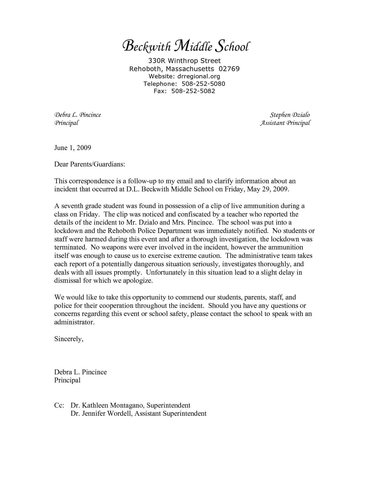 Sample Of Incident Report Letter In School – Yahoo Image In School Incident Report Template