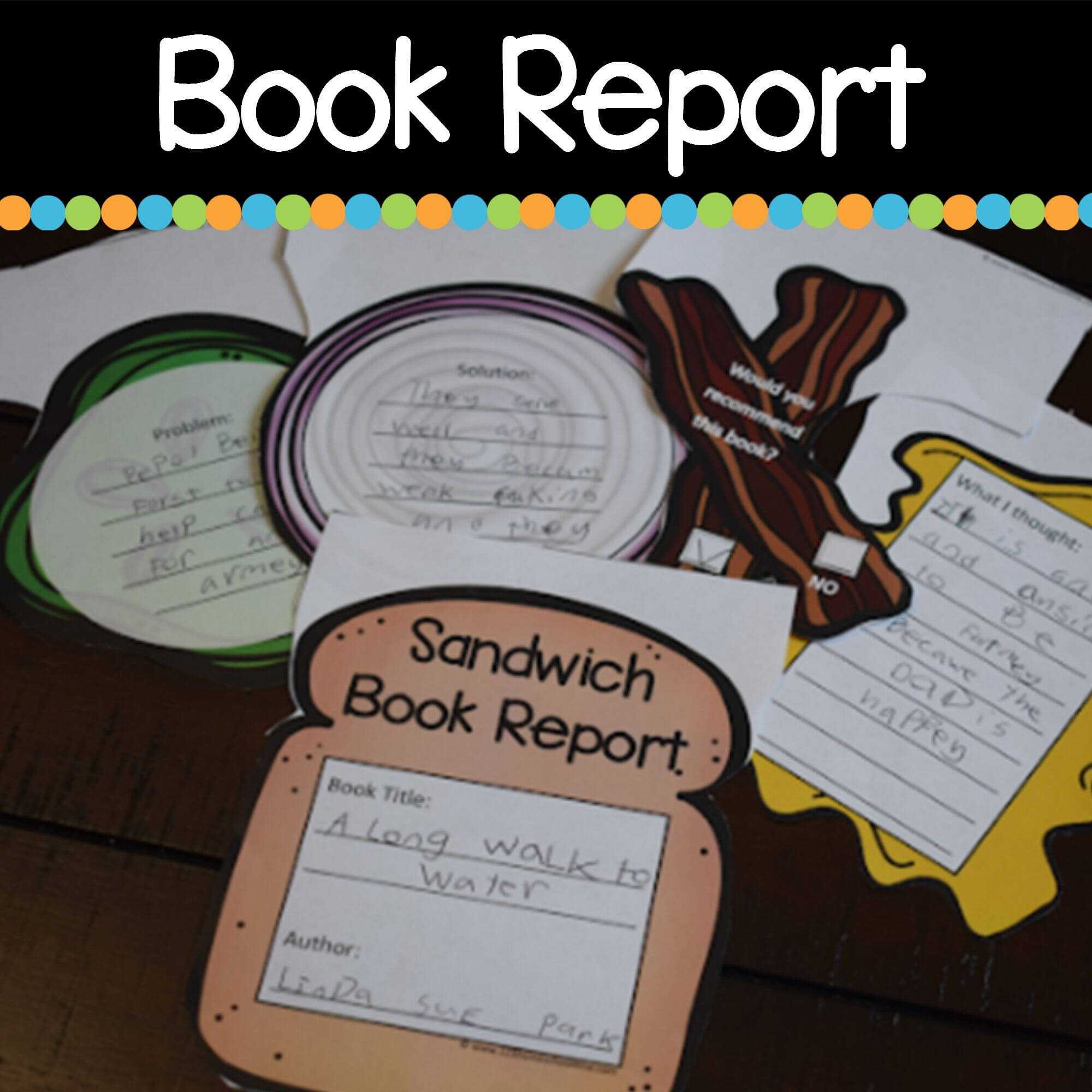 Sandwich Book Report Printable | Writing | Improve Reading In Sandwich Book Report Printable Template